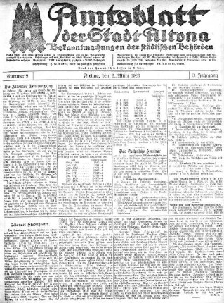 Nummer 9 : Freitag, den 2. März 1923