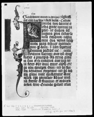 Missale des Petrus Crüger — Initiale F (amulis tuis domini celestis) mit einer Madonna, Folio 122verso
