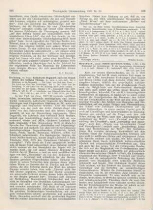 587-588 [Rezension] Diekamp, Franz, Katholische Dogmatik nach den Grundsätzen des heiligen Thomas; Bd. 1