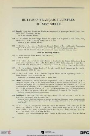III. Livres francais illustrés du XIX sìecle (Nr. 153-211)