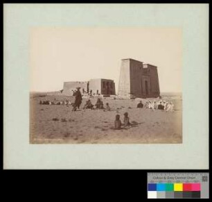 Temple de Dakkiéh et les paysans nubiens.