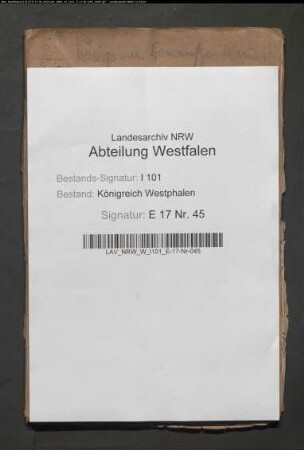 Aufnahme des Vermögens und der inneren und äußeren Verhältnisse des Franziskanerklosters in Rietberg. Provenienz: Domänenrezeptur Rietberg