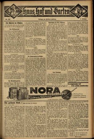 Dritte Ausgabe vom Sonntag, den 08. Oktober 1933.