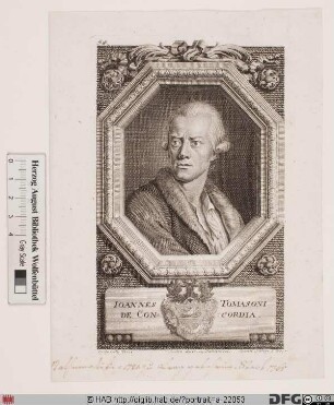 Bildnis Johannes Tomasoni de Concordia