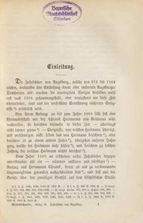 Die Jahrbücher von Augsburg
