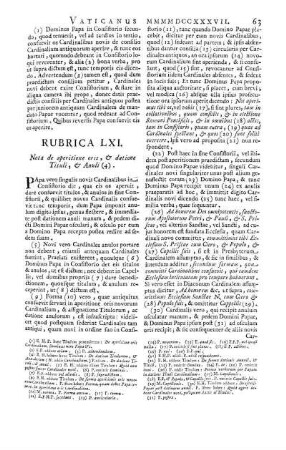 Rubrica LXI. - Rubrica LXX.