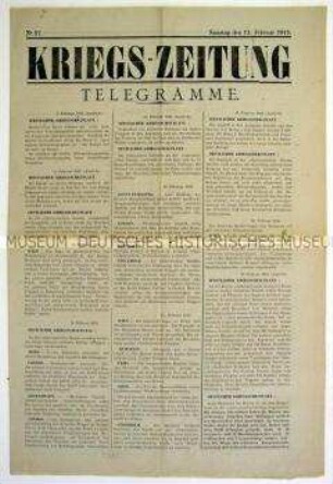 Nachrichtenblatt für die deutschen Truppen im besetzten Frankreich "Kriegs-Zeitung"