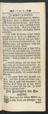 Die Freudigkeit des Gewissens