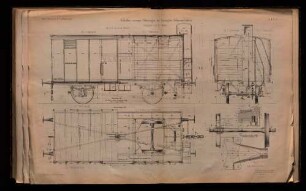 Gedeckter eiserner Güterwagen der Vereinigten Schweizerbahnen.