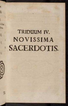 361-464, Triduum IV. Novissima Sacerdotis