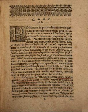 Disputationis philos. de transsubstantiatione pontificia, Pars posterior