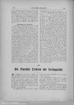 Die Parochie Trebsen mit Seelingstädt