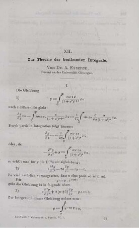 XII. Zur Theorie der bestimmten Integrale.