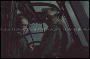 Im Cockpit eines Flugzeugs