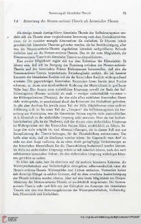 5.6 Bewertung der Nomen-actionis-Theorie als historischer Theorie