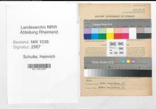 Entnazifizierung Heinrich Schulte , geb. 01.07.1911 (Lokfuehrer)