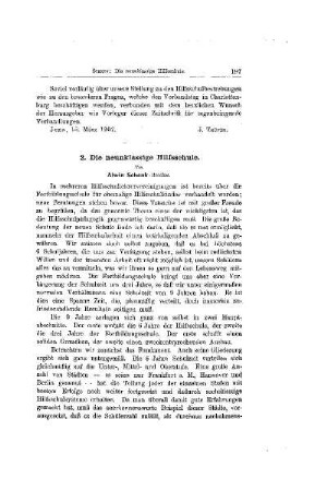 Die neunklassige Hilfsschule
