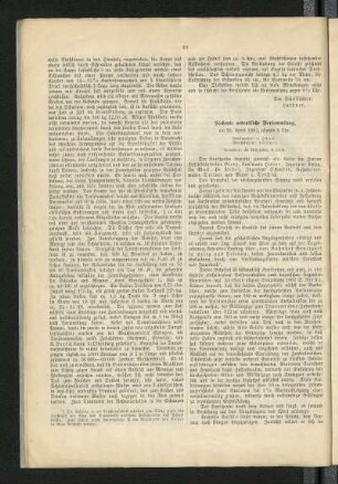 Siebente ordentliche Versammlung am 25. April 1885
