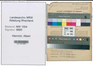 Entnazifizierung Albert Heinrich , geb. 11.06.1898 (Angestellter)