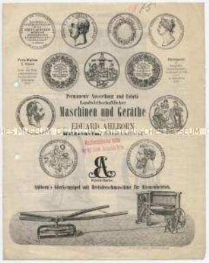 Permanente Ausstellung und Fabrik Landwirtschaftlicher Maschinen und Geräte von Eduard Ahlborn