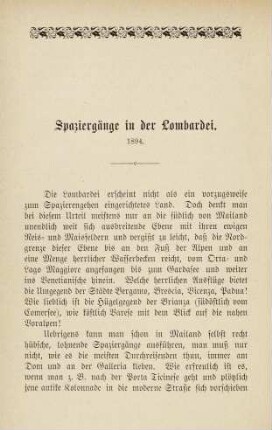 152-172, Spaziergänge in der Lombardei