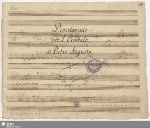 Divertimentos - Mus.3065-T-7,1 : cemb : F