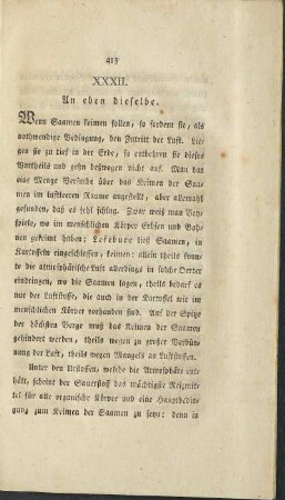 XXXII. An eben dieselbe.