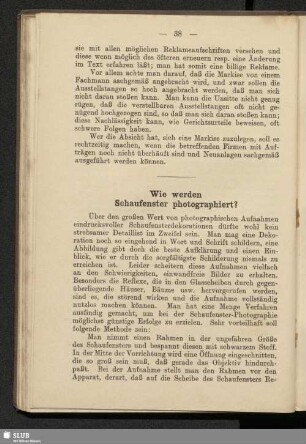 Wie lange werden Schaufenster photographiert?