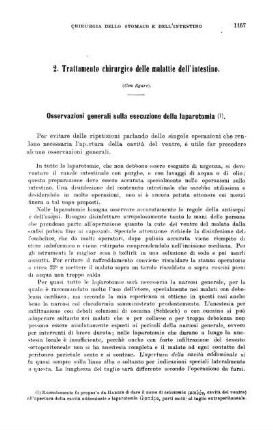 [X. Trattamento chirurgico delle malattie dell´intenstino.