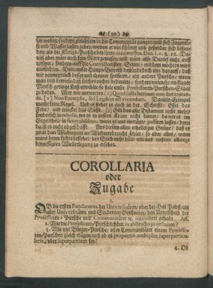 Corollaria oder Zugabe.