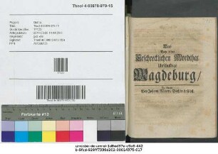 Das Bey einer Erschrecklichen Mordthat Unschuldige Magdeburg