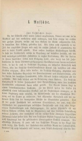 1-10 Zur kirchlichen Lage