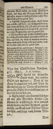 Von der Christlichen Kirchen. - Um Erhaltung der Früchte.