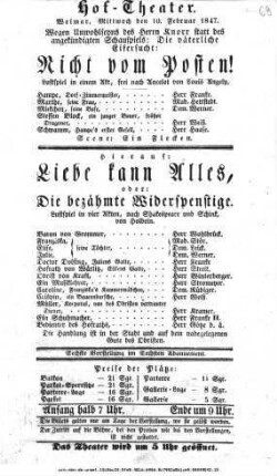 Nicht vom Posten!