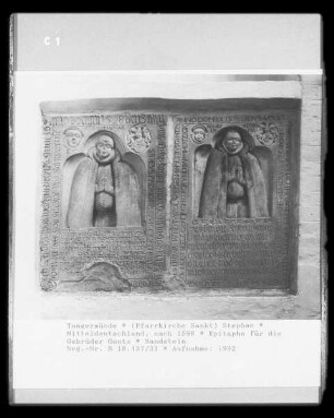 Zwei Epitaphien für die Gebrüder Guntz