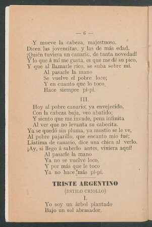 Triste argentino : (Estilo criollo)