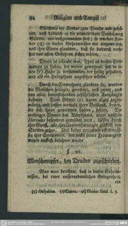 §. 26. Menschenopfer, den Druiden zugeschrieben