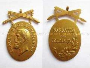 Medaille für Mannhaftigkeit und Treue, 1. Klasse in Gold, Königreich Rumänien