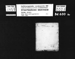 Gülten zu Wenkheim (Zinsregister, mit Namensregister in zwei Fassungen)