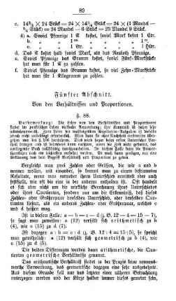 Fünfter Abschnitt. Von den Verhältnissen und Proportionen.