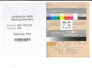 Entnazifizierung Paul Steinecke , geb. 25.11.1885 (Staatsanwalt)
