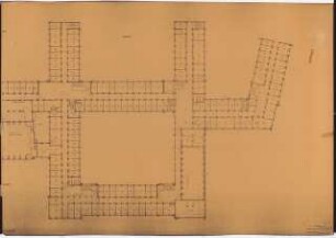 Reichsluftfahrtministerium, Berlin: Teilgrundriss V1-3/L1-3/Q1-2 1:100 (3. OG)