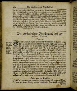Die geoffenbahrte Gerechtigkeit des gerechten Richters.