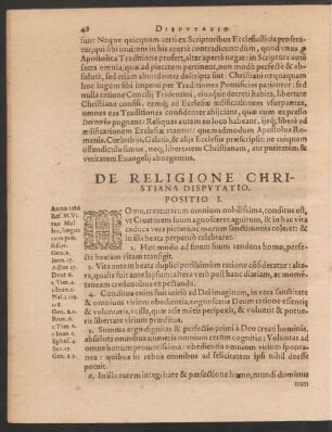 De Religione Christiana Disputatio.