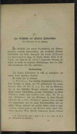 IV. Zur Geschichte des Fleckens Fallersleben