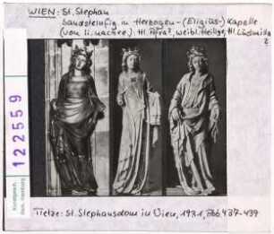 Wien, Stephansdom: Eligiuskapelle, Hl. Afra und weitere Heilige