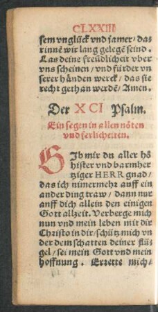 Der XCI Psalm. - Der C Psalm.