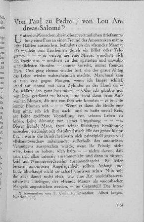 Von Paul zu Pedro