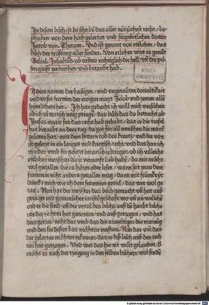 Jn disem buch ist beschribe[n] das aller nützlichest recht ... Vnd ist genant von ettlichen, das buoch der tröstung aller sünder : Von etlichen wirt es gena[n]t Belial. Jnhalte[n]d, ob cristus rechtiglich die hell, vn[d] die pösen gaist zerbrochen, vnd beraubt hab