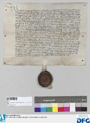 Elisabeth Markgräfin von Brandenburg benachrichtigt die Stadt Nürnberg, dass sie ihr von Markgraf Johann ererbtes Leibgeding dem Markgrafen Friedrich abgetreten habe.